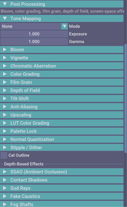 Post-Processing Panel