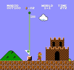 Super Mario Bros. World 1-1 flagpole - the most studied pacing in videogame history
