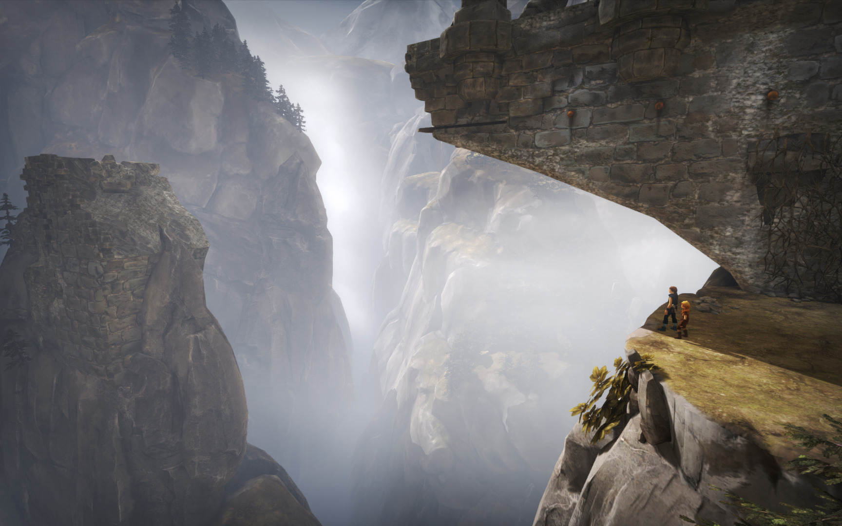 Brothers: A Tale of Two Sons - two brothers near a village house, cooperation as core mechanic