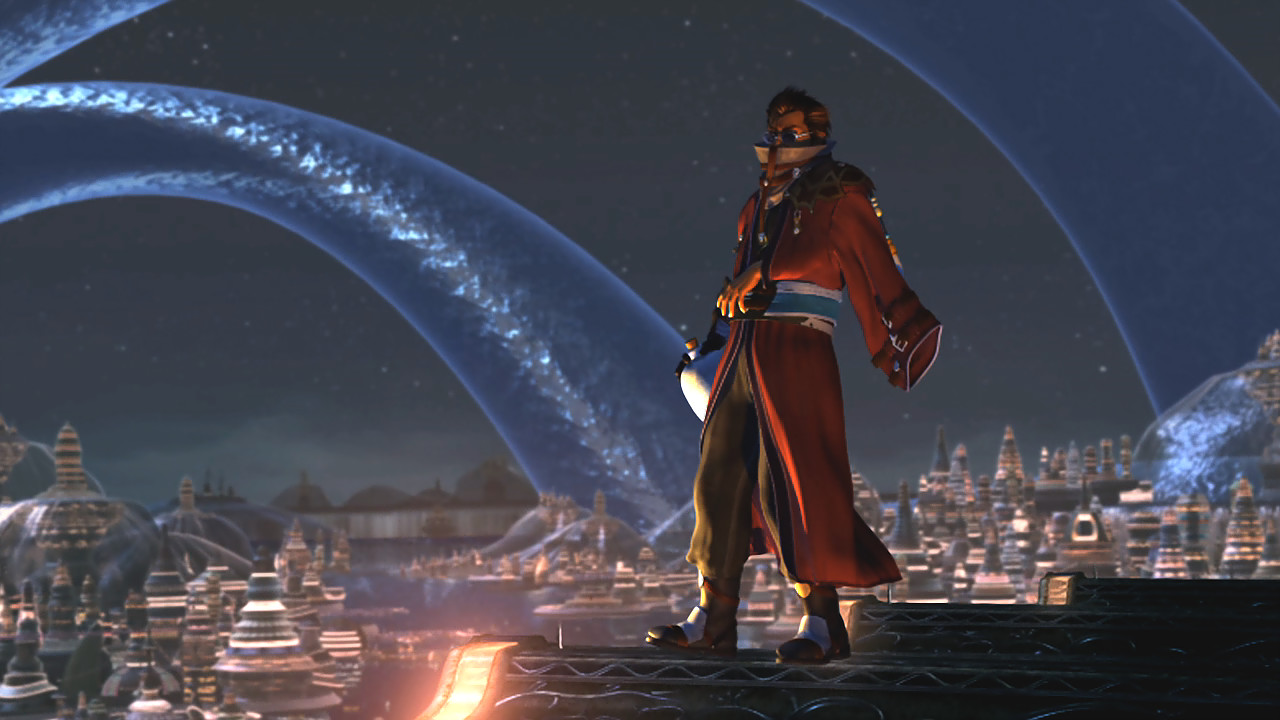 Final Fantasy X battle scene showing party members fighting monsters with the ATB system