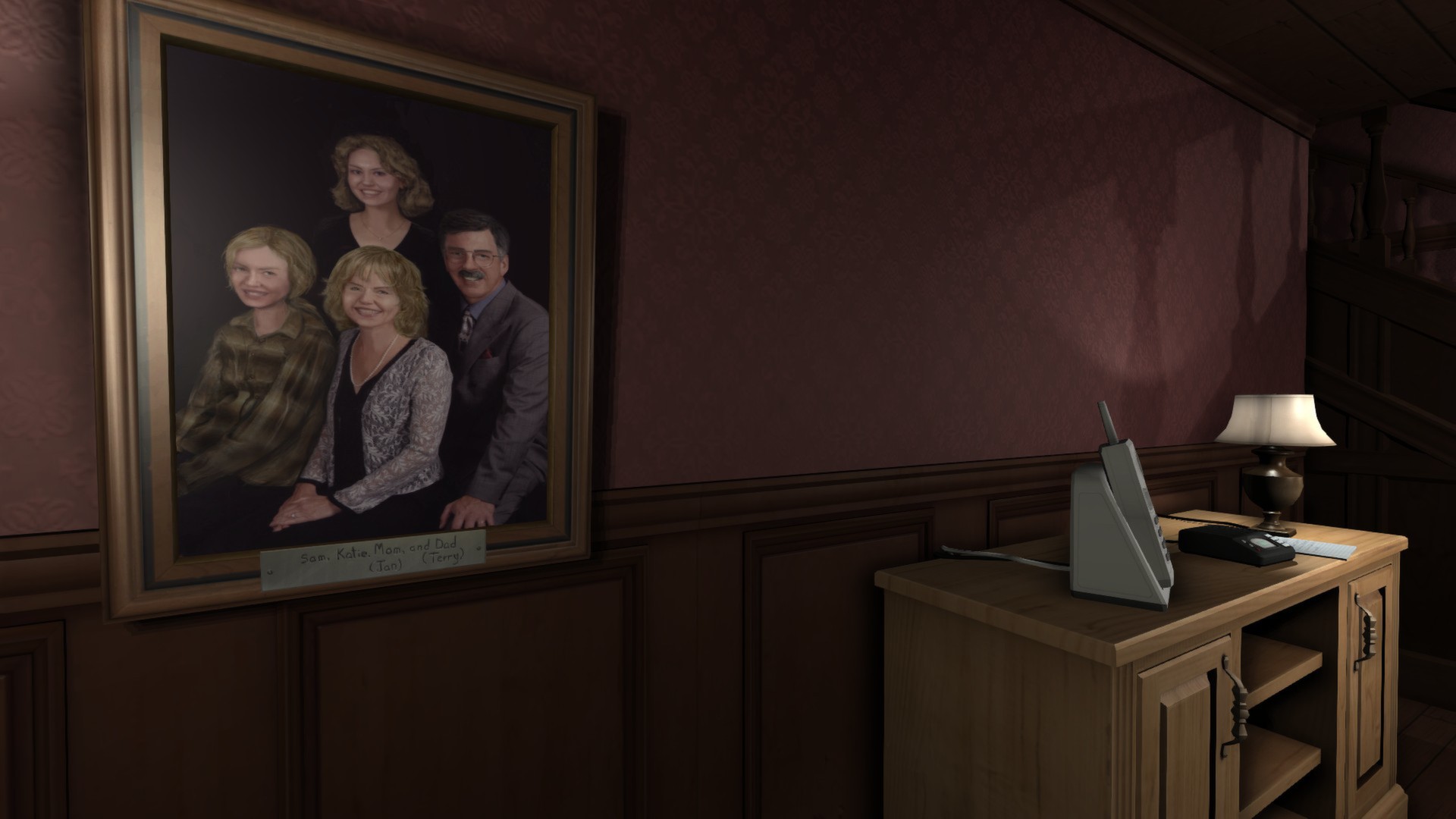 An empty bedroom in Gone Home - story told through the objects left behind